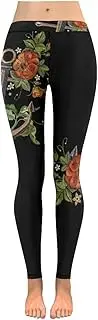 [Artsadd] Custom Anchor Flower Stretchy Capri Leggings Skinny Pants For Yoga Running Pilates Gym(2XS-5XL)
