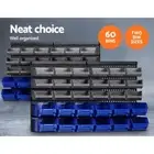 Wall Mounted Rack Storage Detachable Bin Garage Warehouse Tools Parts Organizer