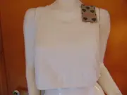 BooHoo Crop Top 'Liza' Cross Open Back Multi-Strap UK 14 Cream BNWT