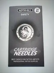 Wormhole Tattoo Cartridge Needles, 20pcs Mixed Cartridge Needles CN-H1200-1