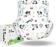 Landofgenie Diaper Adult Printed Diaper Incontinence Underwear Large Overnight Diapers with Tabs 10 Pieces (Large 36"- 46")