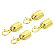 1.1" Stanchion Rope End Stopper, 4pcs Cord End Caps Barrier Rope End Cap, Golden