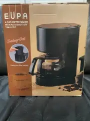 EUPA 4-Cup Coffee Maker Black TSK-117FC - Simple Drip Brew w/ Glass Carafe