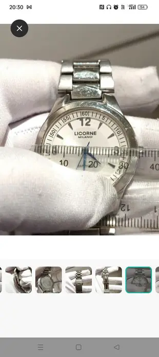 Licorne 正版簡約高級感 日期顯示 Water Resistant 藍寶石水晶玻璃錶鏡面-手圍19公分