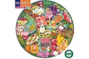 eeBoo: Charcuterie - Round Puzzle (500pc Jigsaw)