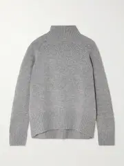 [Allude] Allude - Wool And Cashmere-blend Sweater - Gray - medium medium Gray