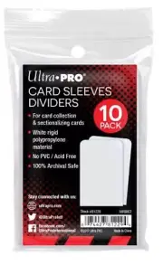 (100-Count) Ultra Pro Trading Card Dividers For Card Storage Boxes Taller Size