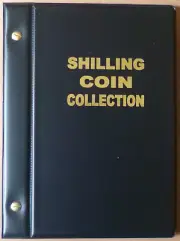 VST AUSTRALIAN 1/- COIN ALBUM SHILLING 1910 to 1963 with MINTAGES - BLACK Colour