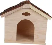 BUGUUYO 1pc Squirrel Guinea Pig Cabin Hideout Cozy Brown Khaki Hut for Pets for Chinchillas Guinea Pigs and Squirrels for Play Sleep Easy to Clean Lightweight Design