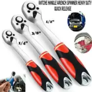 1/4" 3/8" 1/2" Ratchet Wrench Handle Drive Socket Spanner Quick Release Heavy AU