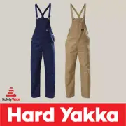 Hard Yakka Bib & Brace Overalls Y01010 Work Clothes Nickel Heavy Duty Clip