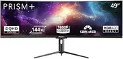 PRISM+ X490 49" 144Hz HDR Super Ultrawide DFHD Curved 32:9 [3840 x 1080] Free Sync Gaming Monitor