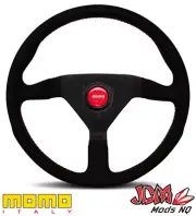 GENUINE MOMO Montecarlo W/ Alcantara & Red Stitching Steering Wheel 350mm