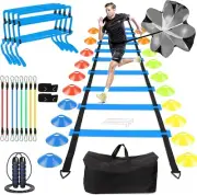 Speed Agility Training Equipment Set - Includes Agility Ladder, Running Parac...