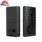 Fit Smart Door Lock Keyless Entry Fingerprint Wi-Fi Bluetooth TTlock App Black