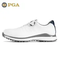 在飛比找ETMall東森購物網優惠-美國PGA 高爾夫球鞋 男士防水鞋 防側滑鞋釘 旋鈕鞋帶爆米