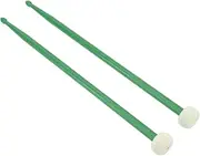 ZenithAur Portable Drum Mallet Set, 2pcs Double Headed Drum Mallet for Performance (Green)