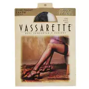 Vassarette Sexy Long Fishnet Stockings Lace Top Thigh High Nylon Black 3420