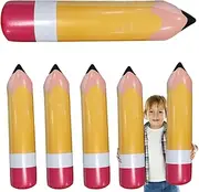Pencil - 6 Large Crayons, Inflatable Crayon Balloon | Giant Crayon Prop Pretend Play Decorations for Classroom Decor, Garden, Room, Birthday Favors, 27.56x7.87x7.87 Inches