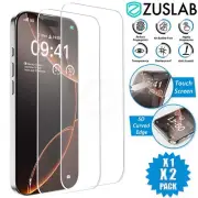 For iPhone 16e 16 15 14 13 12 11 Pro XS Max 8 7 6 Plus Glass Screen Protector x2