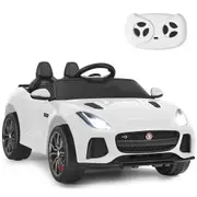 Costway Ride on Toy Car 12V Jaguar F-Type SVR Licensed Convertible Electric Vehicle w/Remote Control White