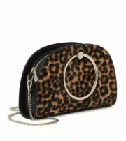 NWT Ted Baker London Liona Genuine Calf Hair Leather Leopard Crossbody Bag
