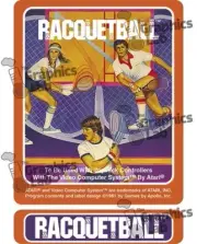 Replacement Game Cartridge Label - Racquetball for Atari 2600
