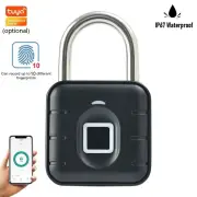 Tuya Smart Fingerprint Door Lock Button Cabinet Lock Gym Wardrobe Door Password Padlock Electronic Door Lock IP67 Waterp