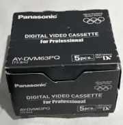 Panasonic AY-DVM63PQ Mini DV Digital Video Cassette Professional 5 Pack New Flaw