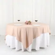 90" Nude SQUARE POLYESTER TABLECLOTH Wedding Party Catering Dinner Linens SALE