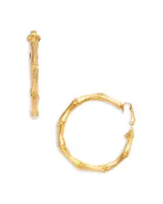 Kenneth Jay Lane Bamboo Hoop Clip On Earrings