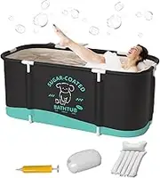 Foldable Bath Tub,Hot Cold Bath Tub | Thicken Multiple Layer Bathtub Fold Up Bathtub Family SPA Soaking Tub for Small Bathroom 45.3x23.6x19.7 Inches