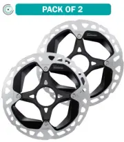 Pack of 2 Shimano XTR RT-MT900-SE Disc Brake Rotors, 160mm, Silver/Black