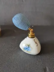 NEW PORCELAIN FLORAL DESIGN PERFUME ATOMISER MADE IN AUSTRIA