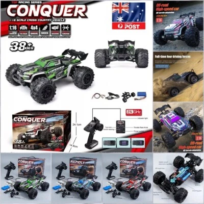 Remote Control Truck 38km/H RC High Speed Car 2.4GHZ 4WD Crawler Racing Vehicle