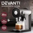 Devanti Coffee Machine Espresso Maker 20 Bar Milk Frother Cappuccino Latte Cafe