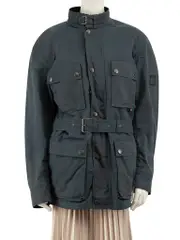 Navy Detachable Faux Fur Lined Parka Jacket