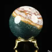 2.0" Indian Agate Hand Carved Crystal Ball/Sphere, Crystal Healing