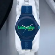 Lacoste Unisex Neocroc Quartz Blue Silicone Strap Watch 42mm
