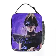 c178 Wednesday Addams Lunch Bags Insulated Lunch Tote Portable Bento Box Leakproof Picnic Bags for Woman Work Children School k178