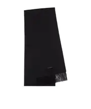 Solid color cashmere scarf One size Black