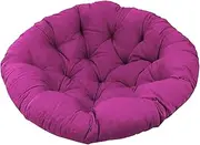 Fenteer Hammock Chair with Cushion Egg Swing Chair Cushion Hanging Basket Chair Cushion Round Cushion for Patio 60cmx60cm, Violet