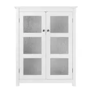 Teamson Home Conner 2-Door Freestanding Floor Storage Cabinet with 2 Adjustable Shelves, White