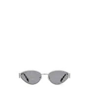 Geometrical frame sunglasses One size Gray