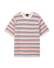 Ps Paul Smith Herringbone Striped Knit Tee