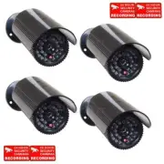 4 x Dummy Security Cameras Flashing Light Fake IR LEDs for CCTV Surveillance C4X