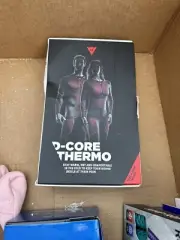 Dainese D-Core Thermo Mens Tee Long Sleeve Thermal Top Black Red New XS/S NIB