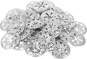 ROMISBABA Car Firewall Clips Kit 50pcs Universal Metal Washers Retainer Clips Heat Protection Silver