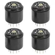 4x 9Pin Bakelite Vacuum Tube Socket Saver base For 12AX7 12AU7 ECC82 ECC83 amps, 4 Pcs Black