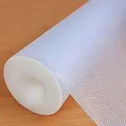 Hersvin Shelf Liners 18 in x 20 ft EVA Drawer Mats, Non-Adhesive Cupboard Protector, Kitchen Cabinet Lining Fridge Liner (Clear Stripe, 45.3x610cm)